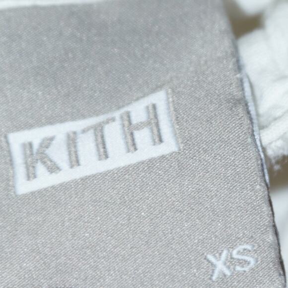 Kith Women’s Quilted Half Zip Pullover XS White Cotton Drawstring Hem Minimalist - Picture 5 of 8